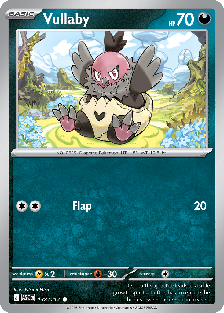 Vullaby 138/217 Ascended Heroes Pokémon card