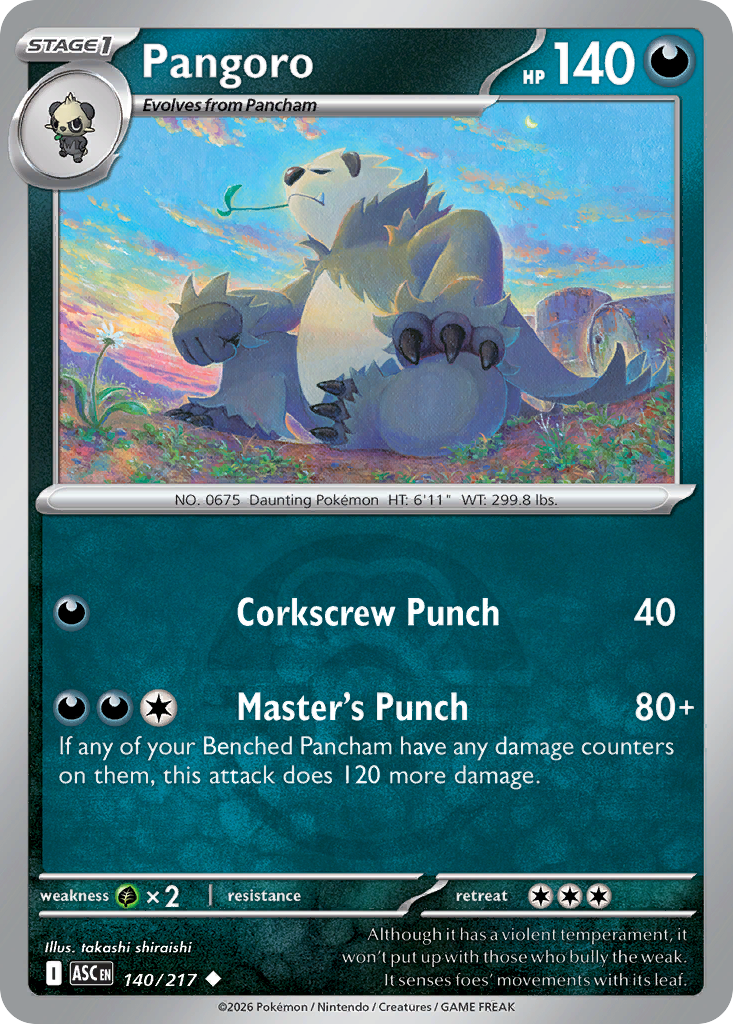 Pangoro 140/217 Ascended Heroes Pokémon card