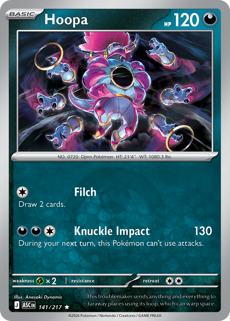 Hoopa 141/217 Ascended Heroes Pokémon card