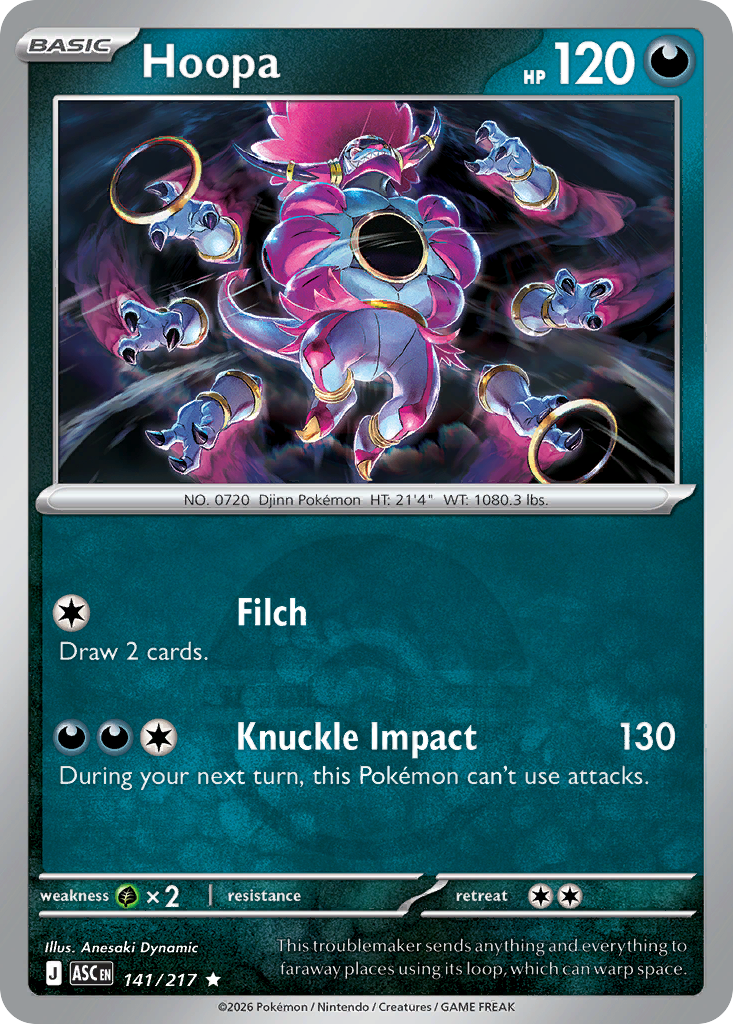 Hoopa 141/217 Ascended Heroes Pokémon card