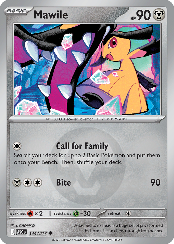Mawile 144/217 Ascended Heroes Pokémon card