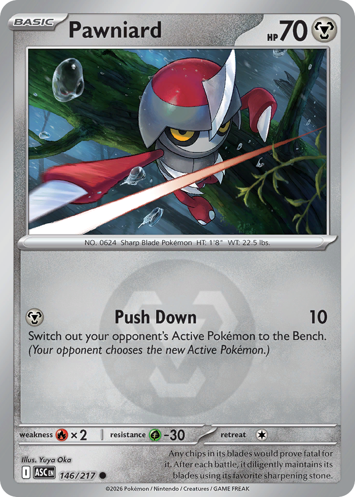 Pawniard 146/217 Ascended Heroes Pokémon card