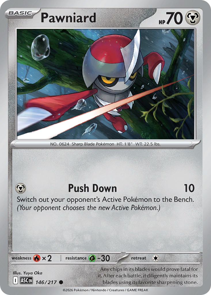 Pawniard 146/217 Ascended Heroes Pokémon card