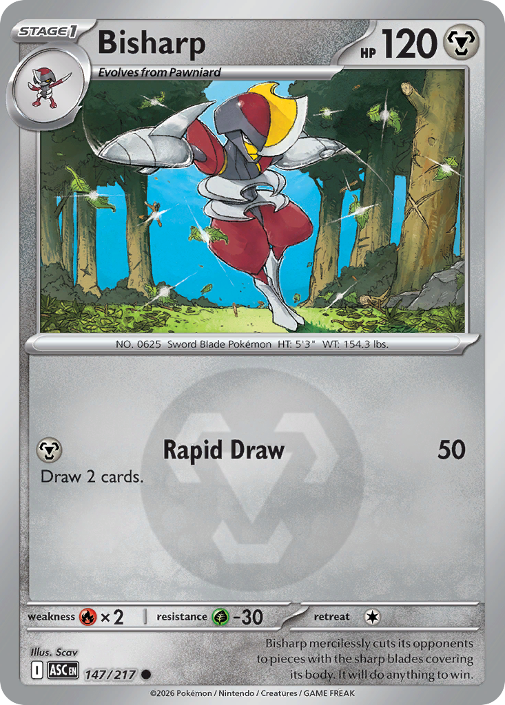 Bisharp 147/217 Ascended Heroes Pokémon card