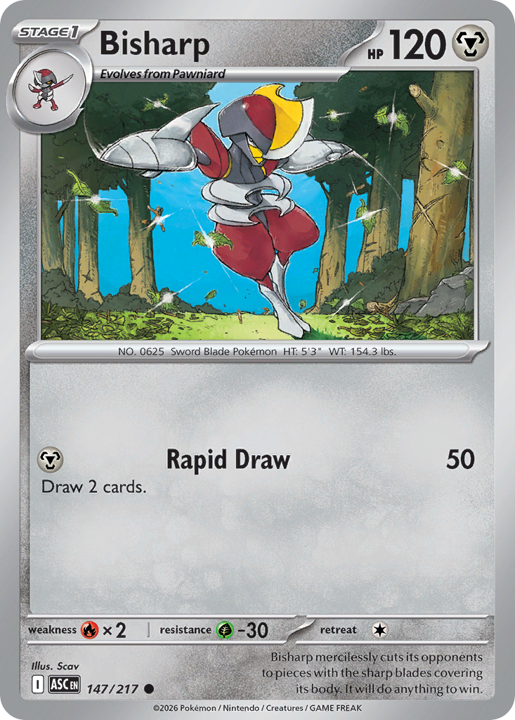 Bisharp 147/217 Ascended Heroes Pokémon card