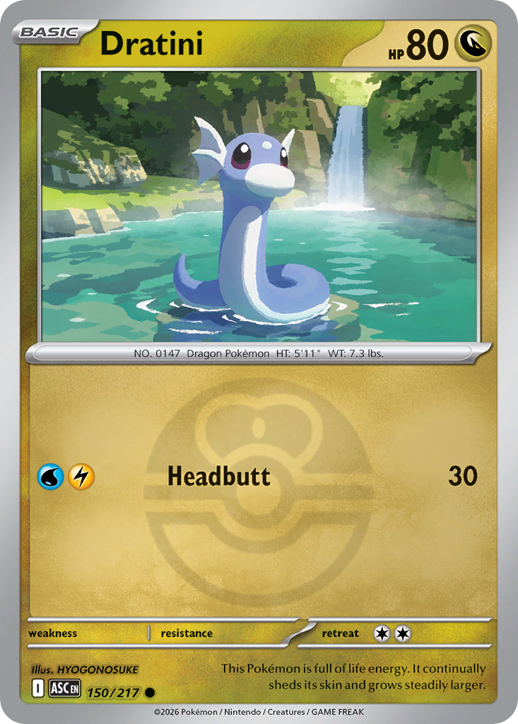 Dratini 150/217 Ascended Heroes Pokémon card