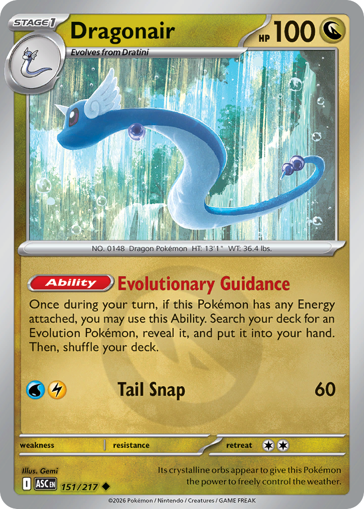 Dragonair 151/217 Ascended Heroes Pokémon card