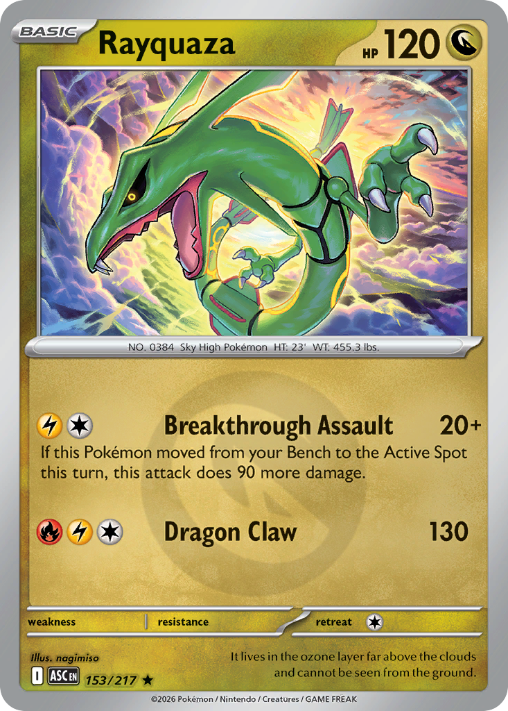 Rayquaza 153/217 Ascended Heroes Pokémon card