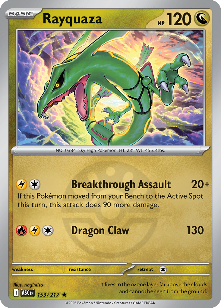 Rayquaza 153/217 Ascended Heroes Pokémon card