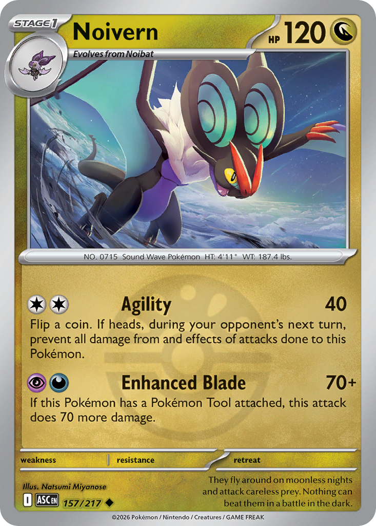 Noivern 157/217 Ascended Heroes Pokémon card