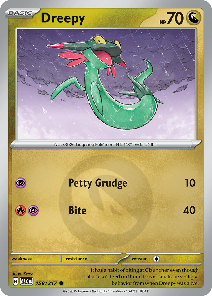 Dreepy 158/217 Ascended Heroes Pokémon card