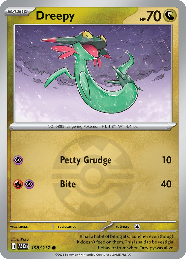 Dreepy 158/217 Ascended Heroes Pokémon card
