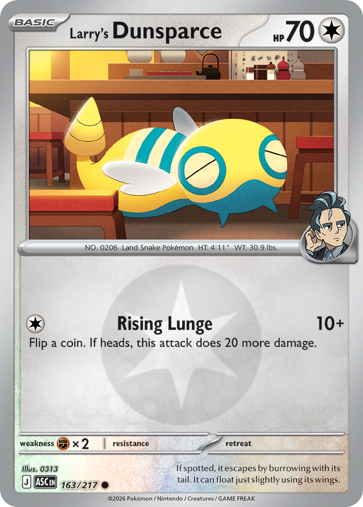 Larry's Dunsparce 163/217 Ascended Heroes Pokémon card