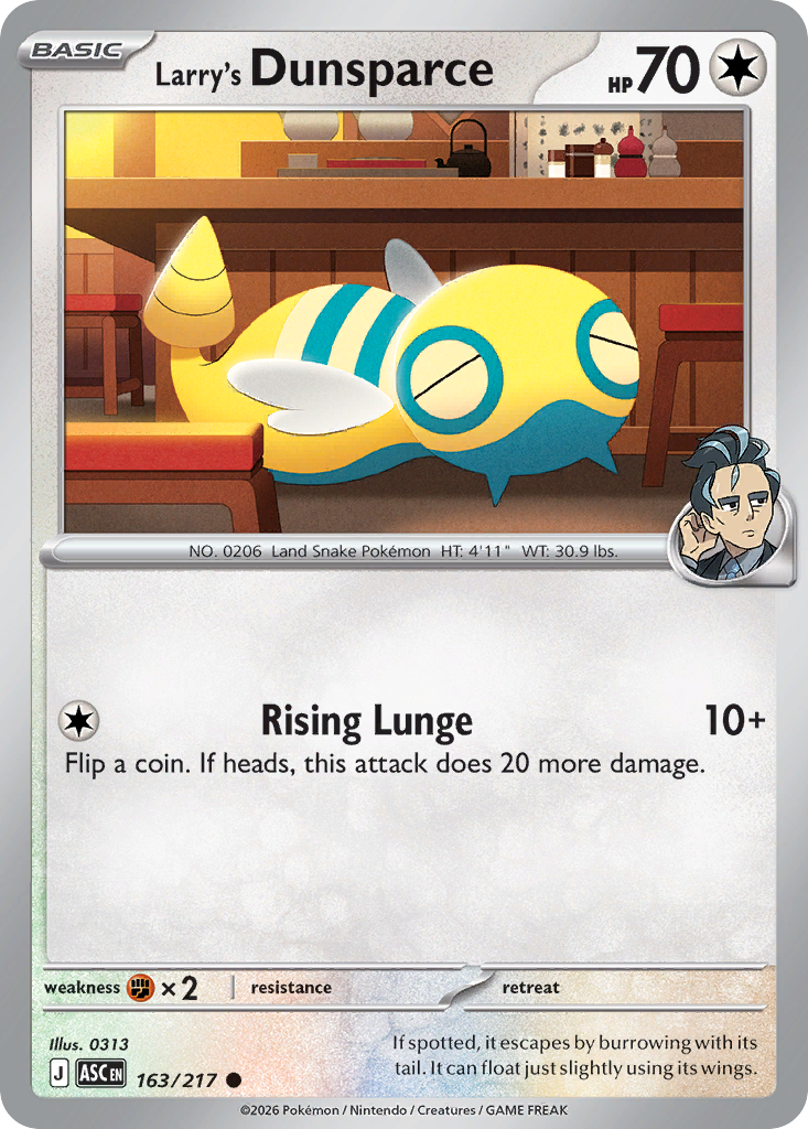 Larry's Dunsparce 163/217 Ascended Heroes Pokémon card
