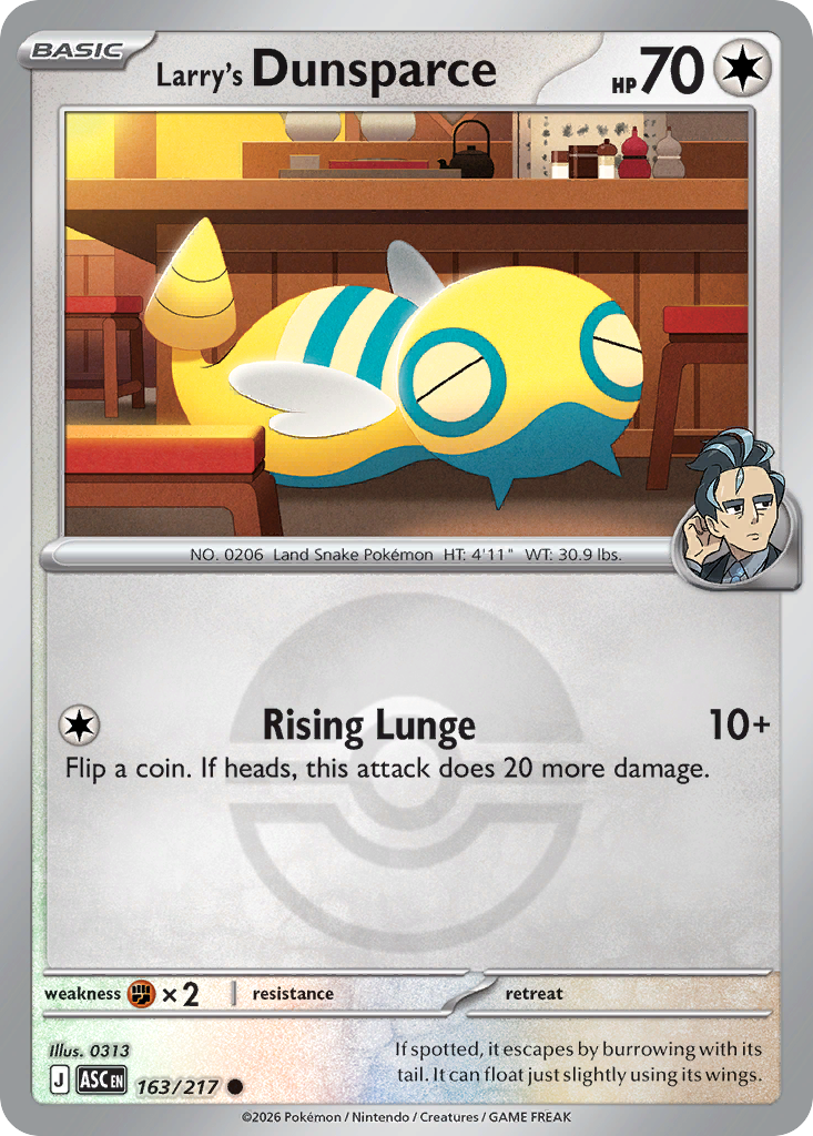 Larry's Dunsparce 163/217 Ascended Heroes Pokémon card