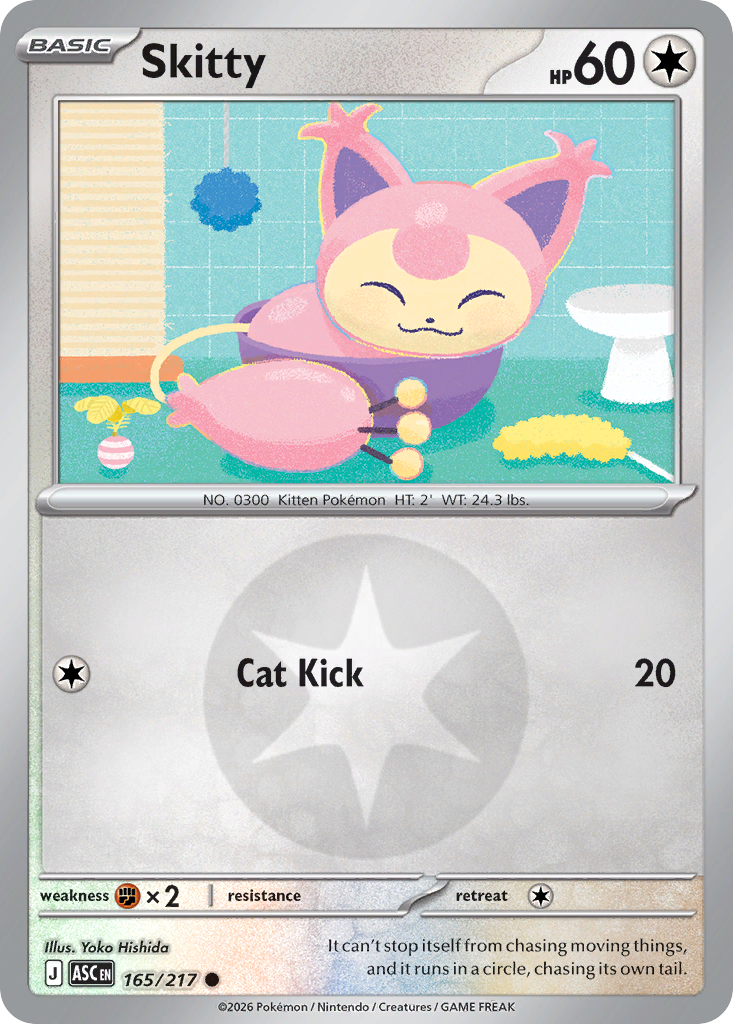 Skitty 165/217 Ascended Heroes Pokémon card