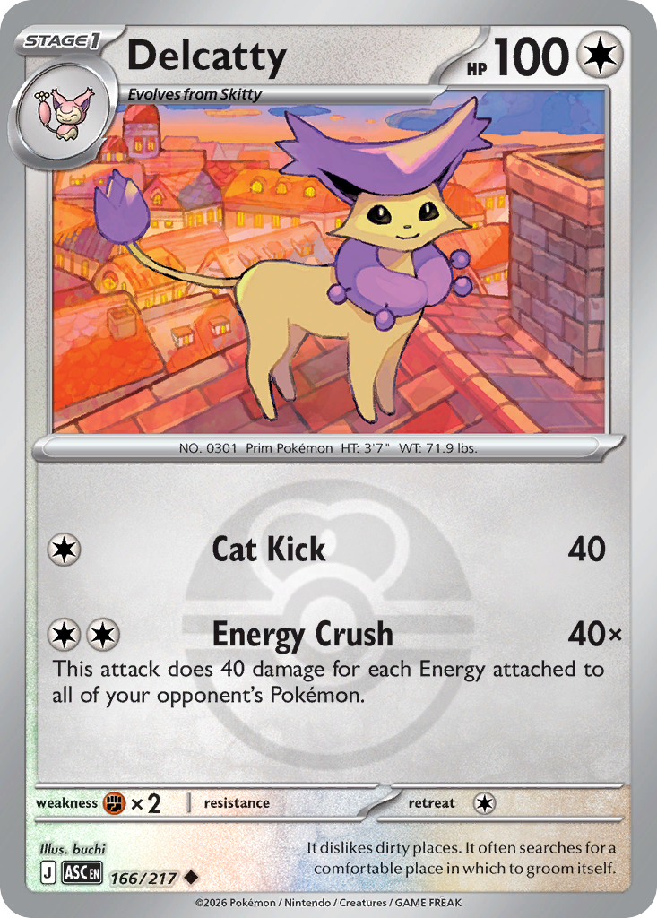 Delcatty 166/217 Ascended Heroes Pokémon card