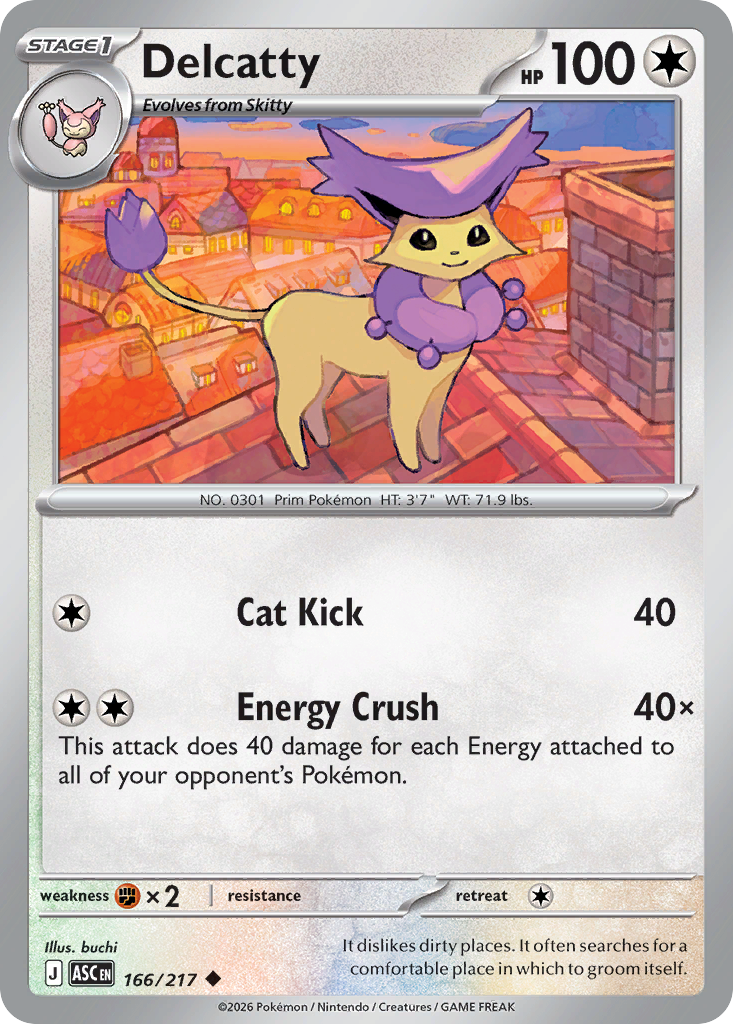 Delcatty 166/217 Ascended Heroes Pokémon card