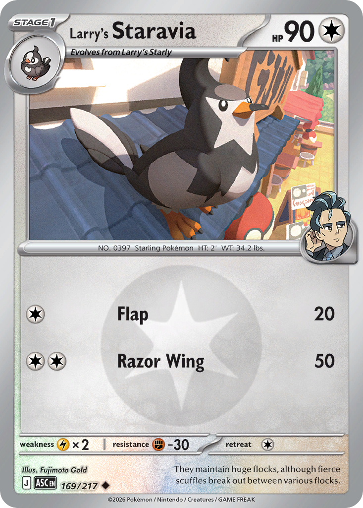 Larry's Staravia 169/217 Ascended Heroes Pokémon card