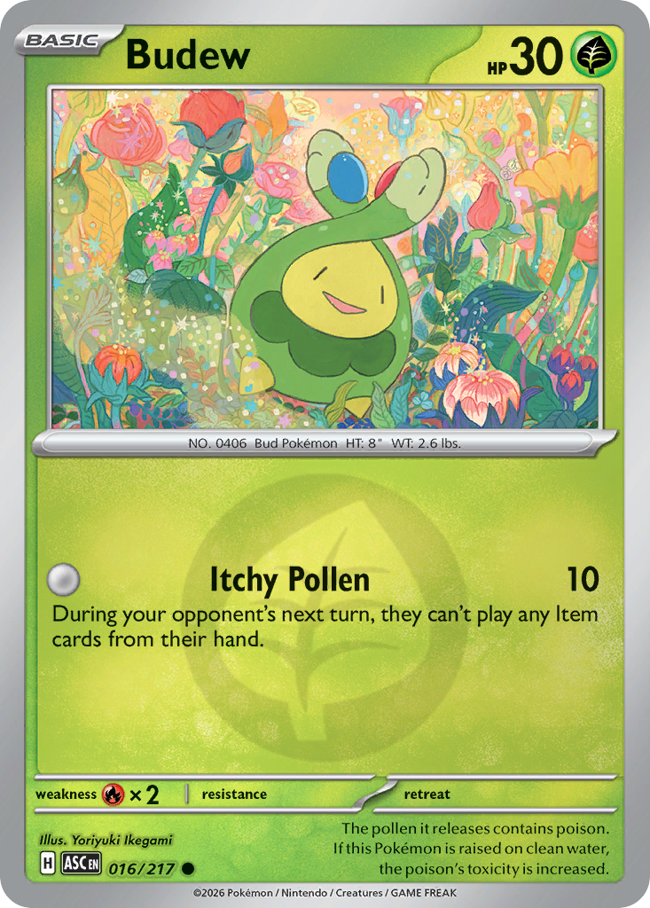 Budew 016/217 Ascended Heroes Pokémon card