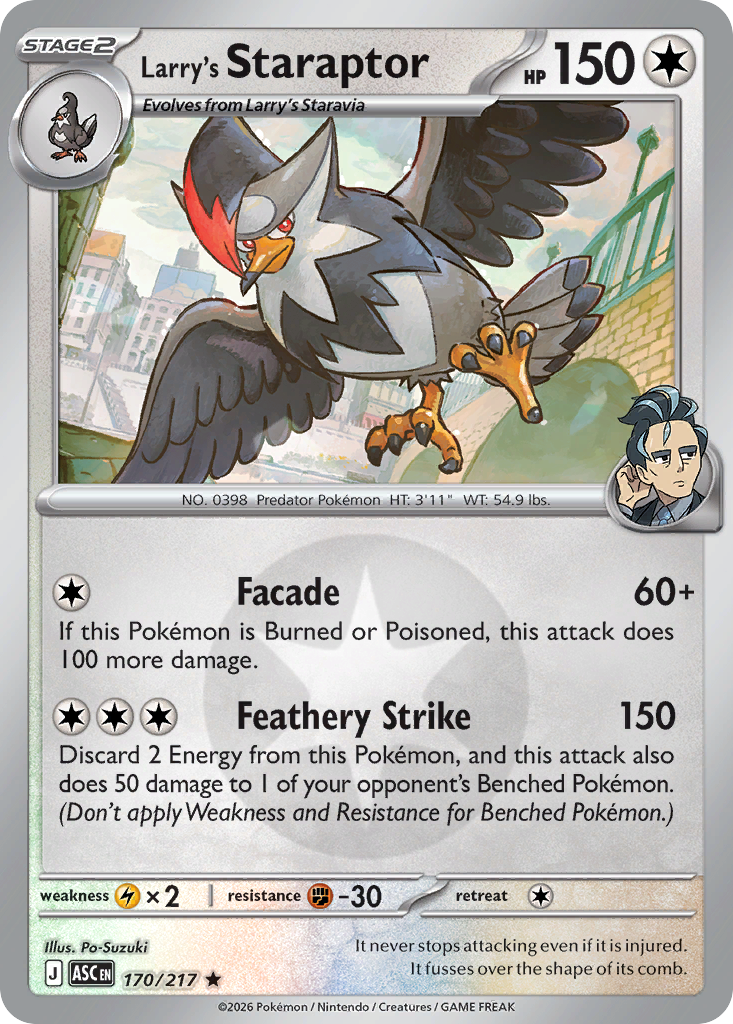 Larry's Staraptor 170/217 Ascended Heroes Pokémon card