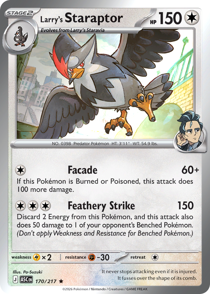 Larry's Staraptor 170/217 Ascended Heroes Pokémon card