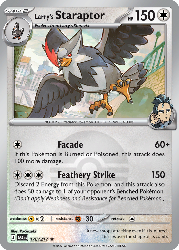 Larry's Staraptor 170/217 Ascended Heroes Pokémon card