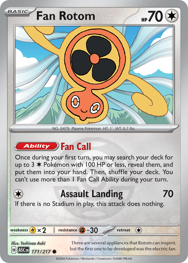Fan Rotom 171/217 Ascended Heroes Pokémon card