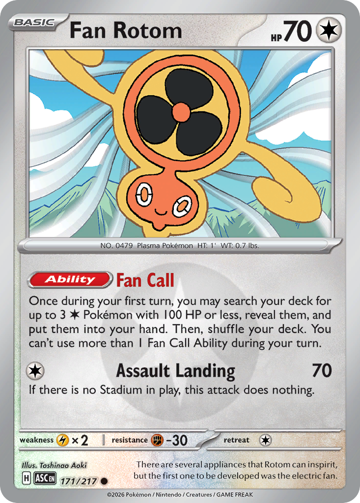 Fan Rotom 171/217 Ascended Heroes Pokémon card