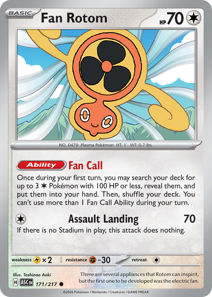 Fan Rotom 171/217 Ascended Heroes Pokémon card
