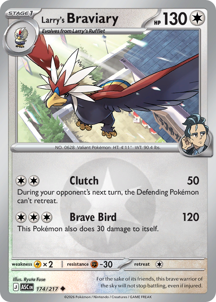 Larry's Braviary 174/217 Ascended Heroes Pokémon card