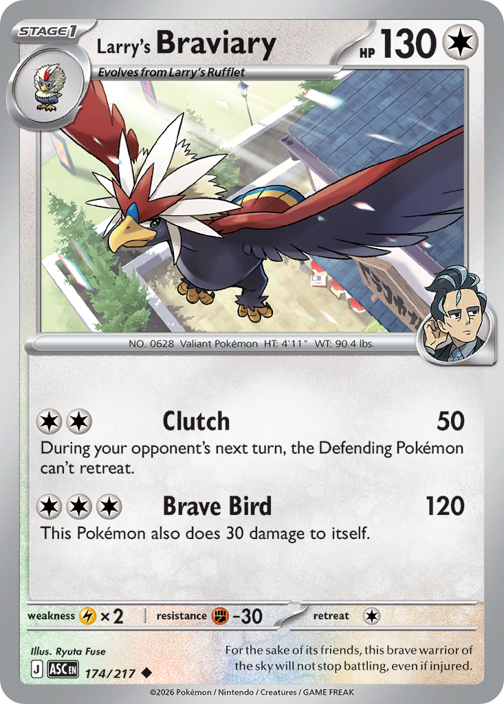 Larry's Braviary 174/217 Ascended Heroes Pokémon card