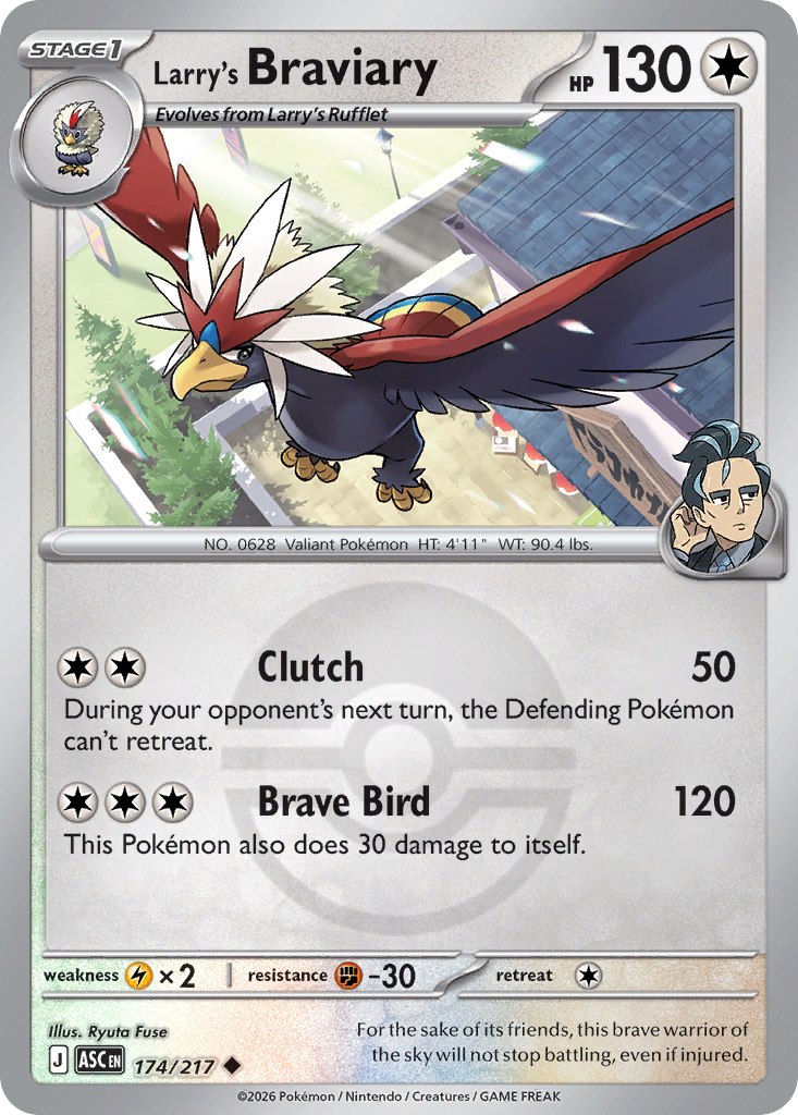 Larry's Braviary 174/217 Ascended Heroes Pokémon card