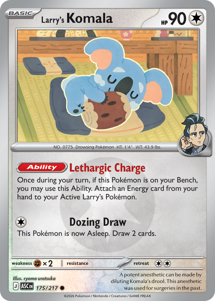Larry's Komala 175/217 Ascended Heroes Pokémon card