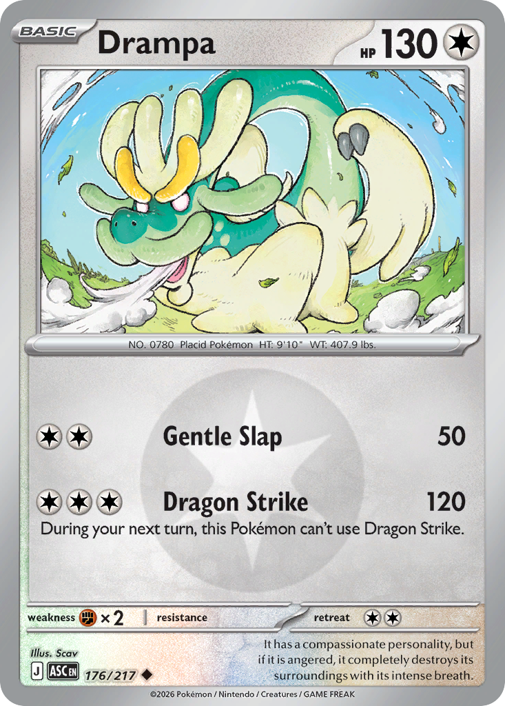 Drampa 176/217 Ascended Heroes Pokémon card