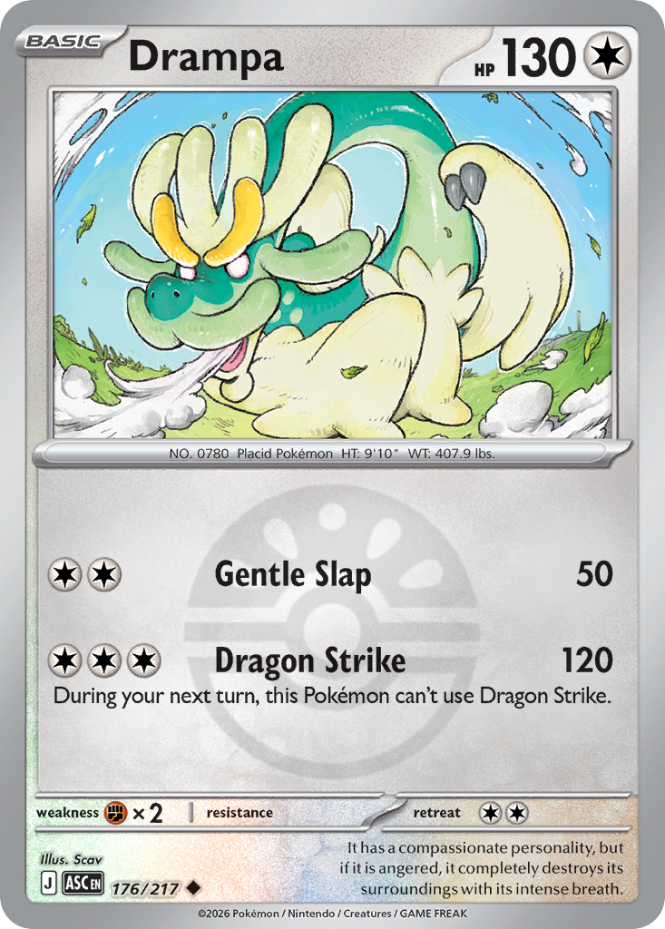 Drampa 176/217 Ascended Heroes Pokémon card