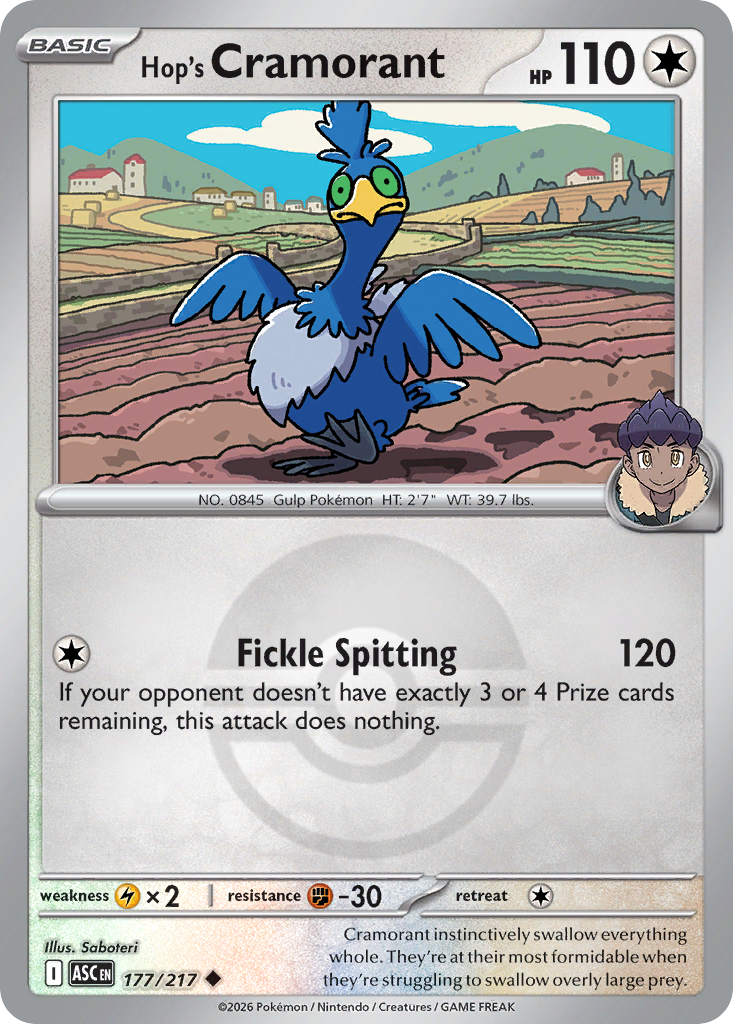 Hop's Cramorant 177/217 Ascended Heroes Pokémon card