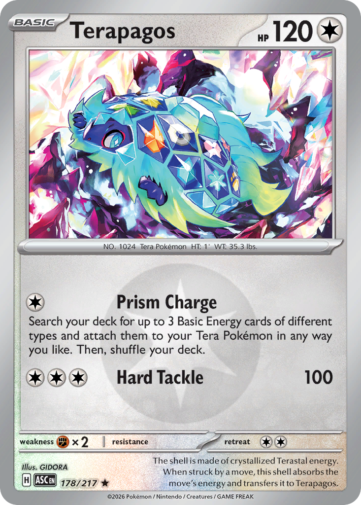 Terapagos 178/217 Ascended Heroes Pokémon card