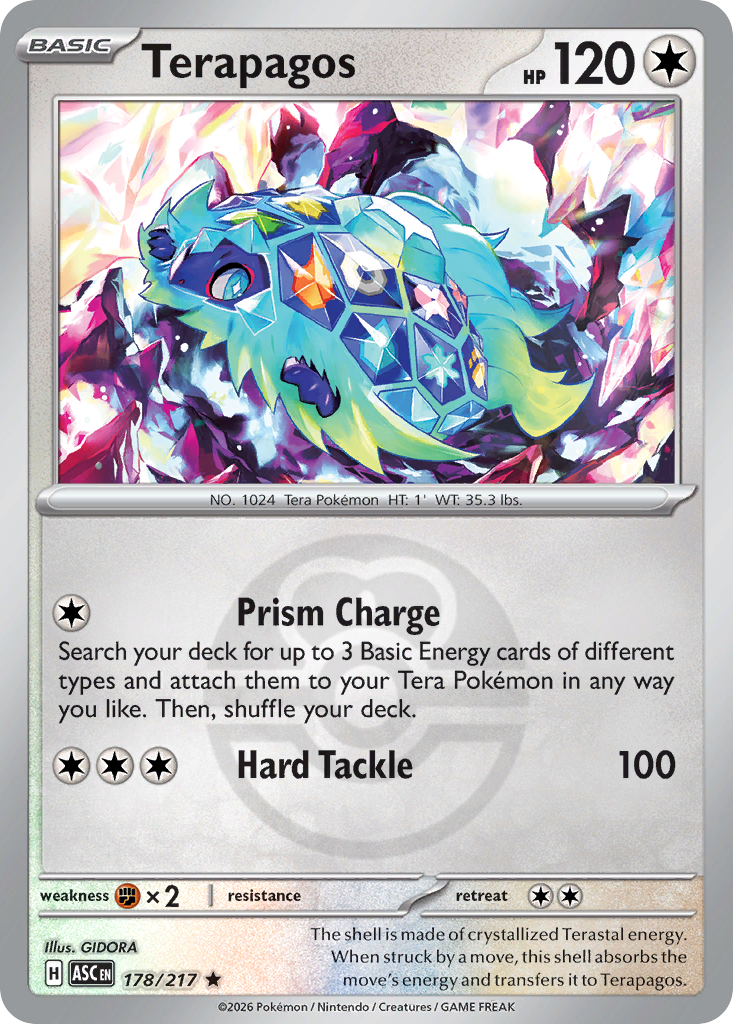 Terapagos 178/217 Ascended Heroes Pokémon card