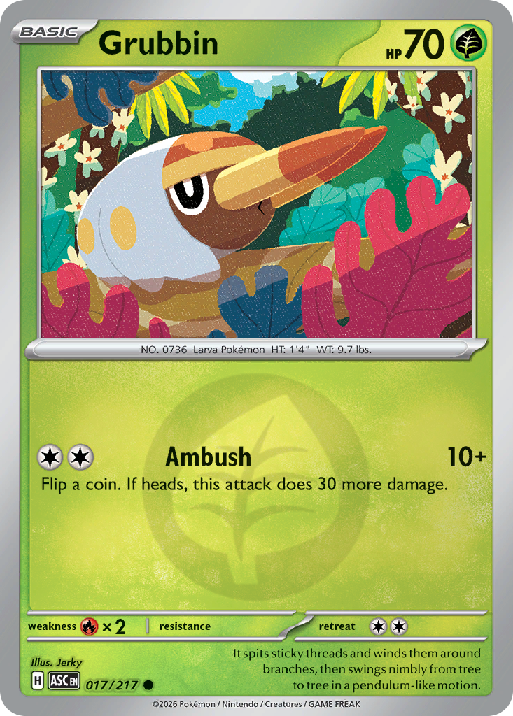 Grubbin 017/217 Ascended Heroes Pokémon card