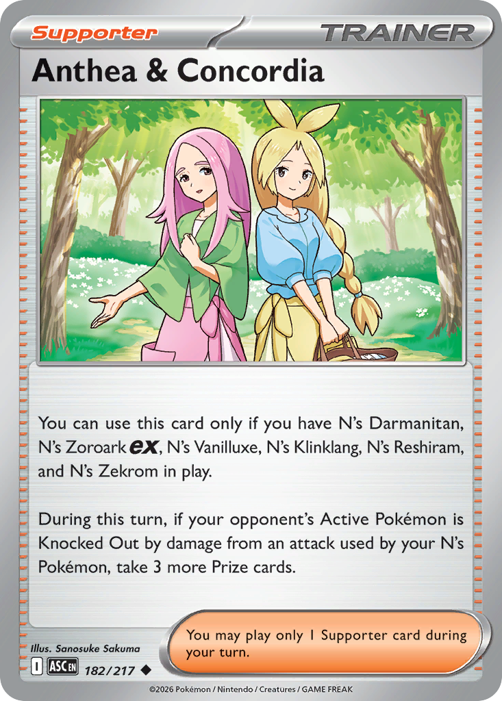 Anthea & Concordia 182/217 Ascended Heroes Pokémon card