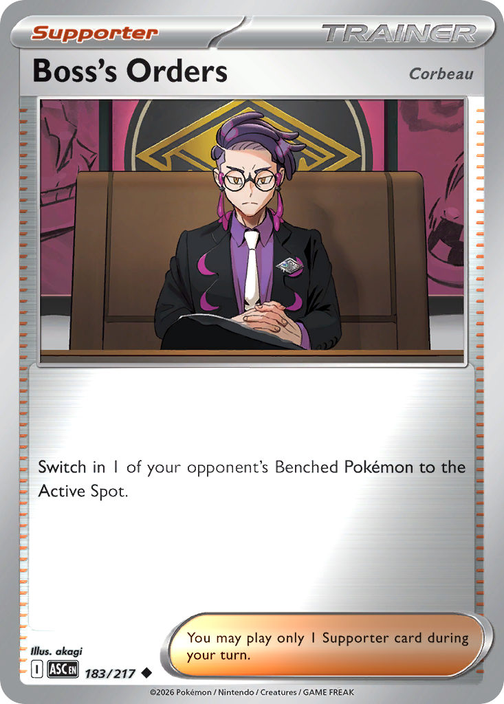 Boss's Orders 183/217 Ascended Heroes Pokémon card