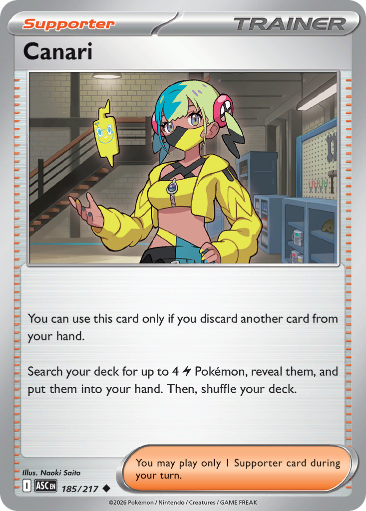 Canari 185/217 Ascended Heroes Pokémon card