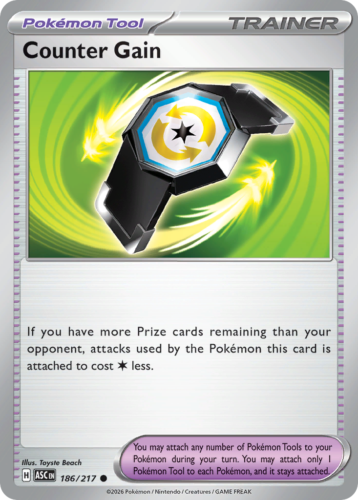 Counter Gain 186/217 Ascended Heroes Pokémon card