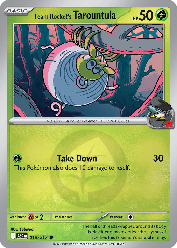 Team Rocket's Tarountula 018/217 Ascended Heroes Pokémon card