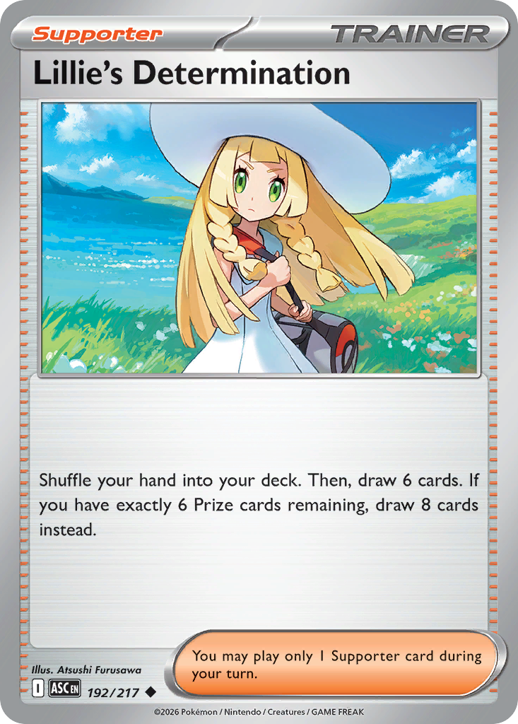 Lillie's Determination 192/217 Ascended Heroes Pokémon card