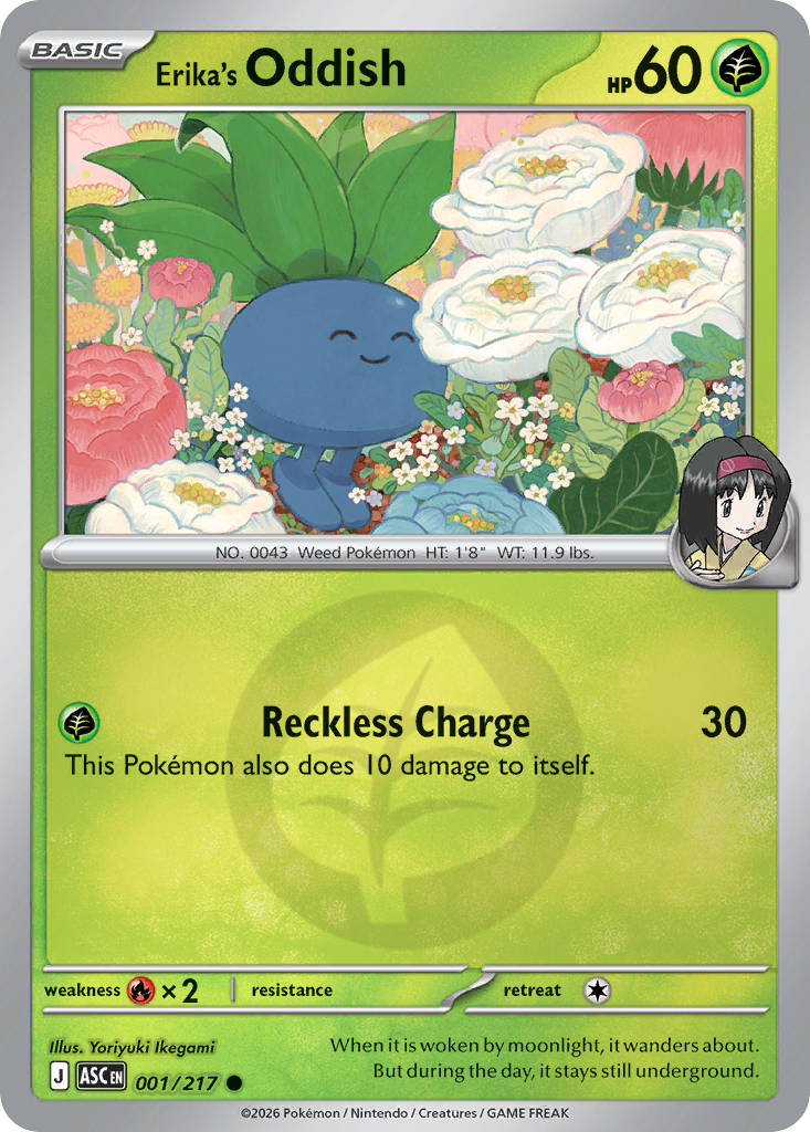 Erika's Oddish 001/217 Ascended Heroes Pokémon card
