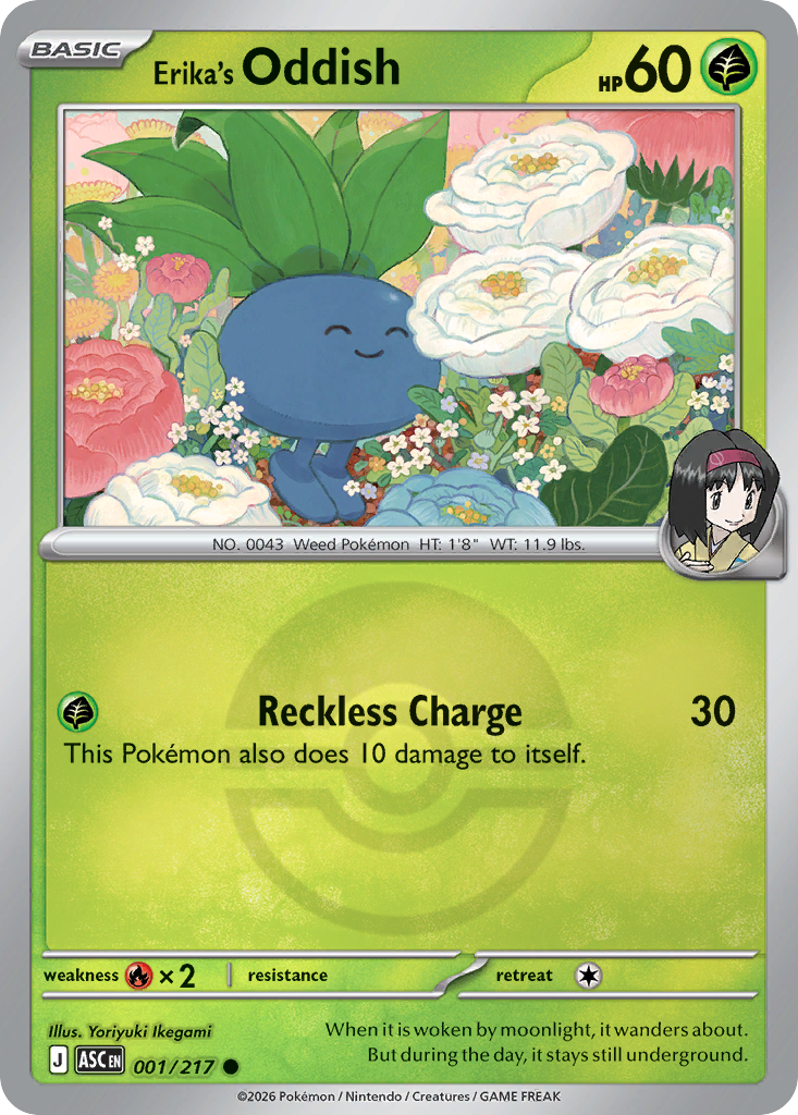 Erika's Oddish 001/217 Ascended Heroes Pokémon card