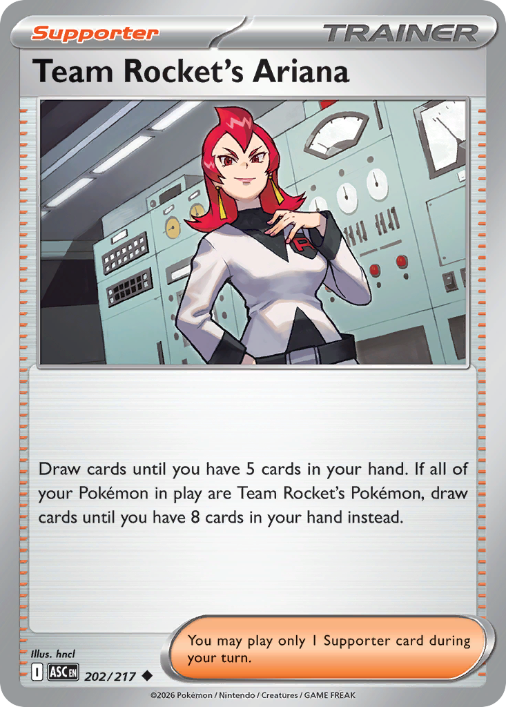 Team Rocket's Ariana 202/217 Ascended Heroes Pokémon card
