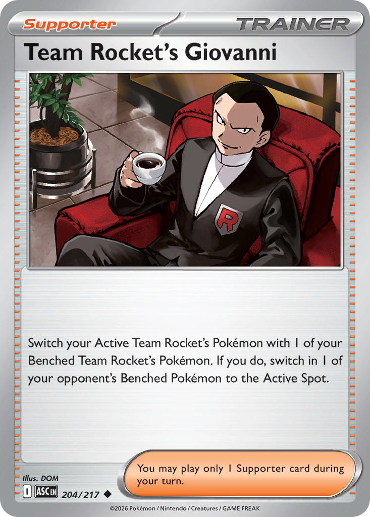 Team Rocket's Giovanni 204/217 Ascended Heroes Pokémon card